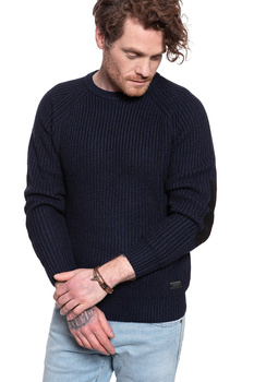 MĘSKI SWETER LEE CHUNKY CREW NECK MIDNIGHT NAVY L83KLNMA 112122387