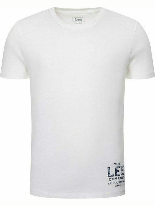 LEE BRANDED TEE MĘSKI T-SHIRT LOGO NADRUK BRIGHT WHITE L63KFQLJ 112115087