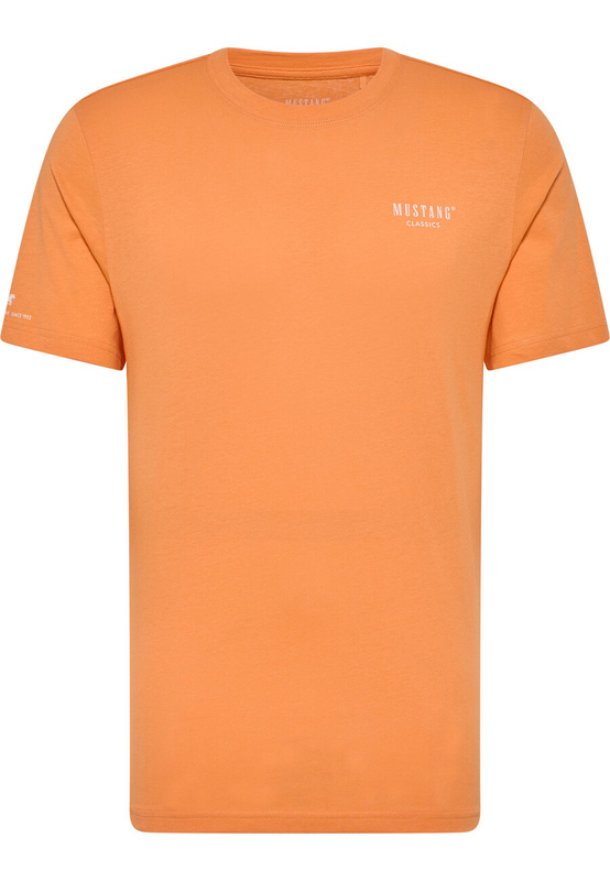 MUSTANG AUSTIN MĘSKI T-SHIRT KOSZULKA LOGO TANGERINE 1014950 7036