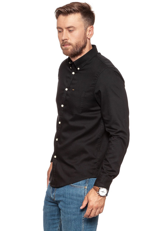 LEE BUTTON DOWN PITCH BLACK L880ZLEM 112123540