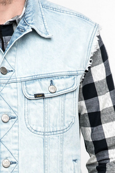 LEE FIELD JACKET MĘSKI BEZRĘKAWNIK JEANSOWY JEANS KAMIZELKA L86QRDDL 112122765