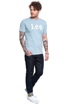 LEE T SHIRT DISTORTED LOGO TEE ASHLEY BLUE L61OFENA 112113980