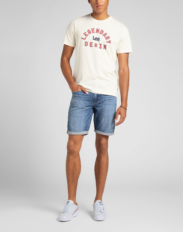 LEE LEGENDARY DENIM TEE MĘSKI T-SHIRT KOSZULKA NADRUK ECRU L61YFQNQ 112145302