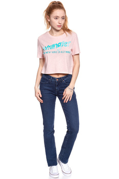 WRANGLER T SHIRT DAMSKI CROP TEE CHALK PINK W7382EAWG 112131027