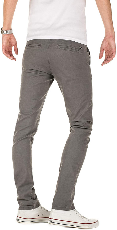 TOM TAILOR SPODNIE MĘSKIE SOLID SKINNY CHINO WITH BELT TORNADO GREY 64033420012 COL. 2661