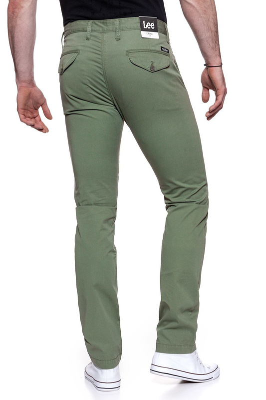 LEE SPODNIE MĘSKIE SLIM CHINO OLIVE GREEN L768FT33