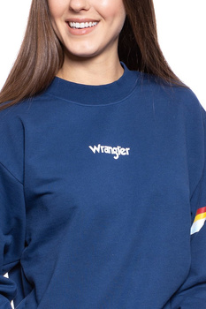 BLUZA WRANGLER 80´S RETRO SWEAT BLUE DEPTHS W6N0HPXJY 112130777