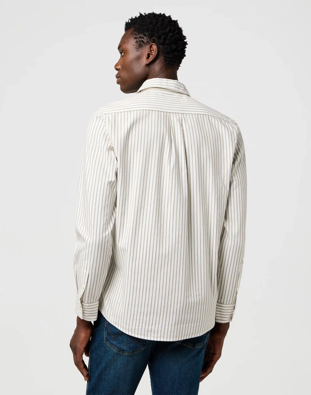 MESKA KOSZULA  WRANGLER 1 PKT SHIRT GREEN OXFORD 112371616