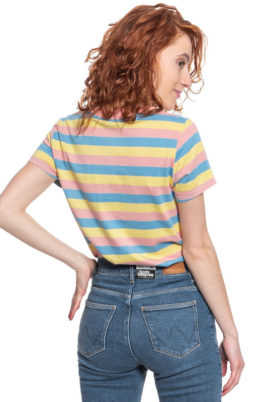 WRANGLER T SHIRT DAMSKI REGULAR RIB TEE PEACHES PINK W7N9FWP03 112131994