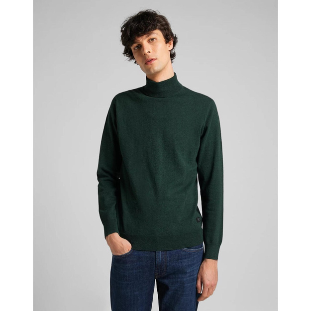 LEE HIGH NECK KNIT MĘSKI SWETER GOLF PINE L83CKFOS 112122317