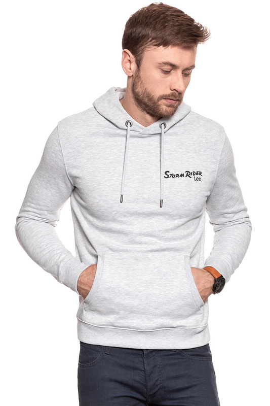 BLUZA MĘSKA LEE STORM RIDER HOODY SHARP GREY MELE L81FUB03 112121732