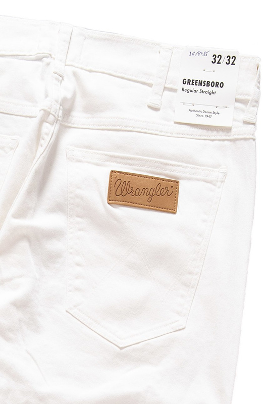 WRANGLER SPODNIE MĘSKIE GREENSBORO OFF WHITE W15QKD33E 112126943