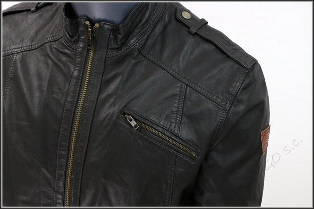 WRANGLER LEATHER JACKET DARK BROWN W4449ZI82      $    