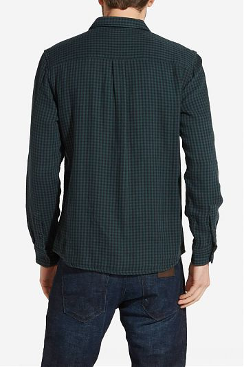WRANGLER LS 2PKT FLAP SHIRT MĘSKA KOSZULA MATERIAŁOWA GREEN GABLES W5917NDTF