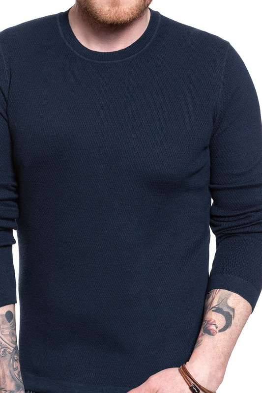 LEE CLASSIC CREW MĘSKI SWETER KLASYCZNY NAVY DROP L83AAHEE 112122293