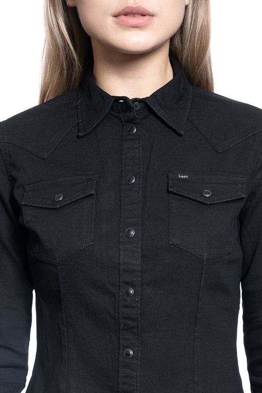 DAMSKA KOSZULA JEANSOWA LEE SLIM WESTERN SHIRT BLACK L45RGV01 112110413