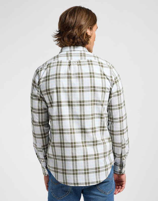 LEE MĘSKA KOSZULA LEESURE SHIRT OLIVE GROVE ECRU PLAI 112363691
