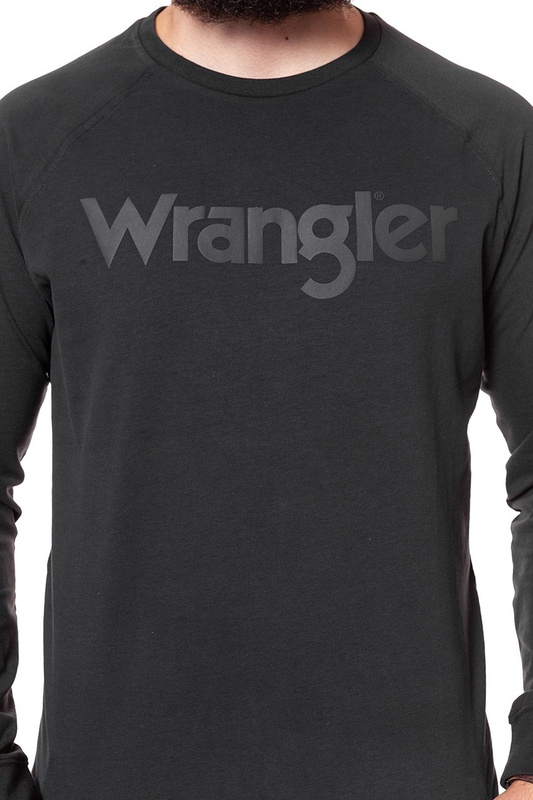 WRANGLER LS KABEL RAGLAN FADED BLACK W7B17FGV6 112131412