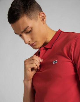 MĘSKIE POLO LEE PIQUE POLO WASHED RED L61ARLQM 112113738