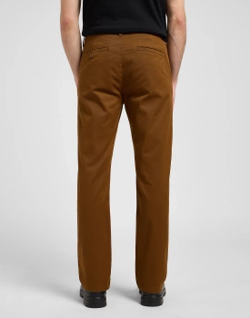 MESKIE SPODNIE LEE REGULAR CHINO QUAIL BROWN 112370608