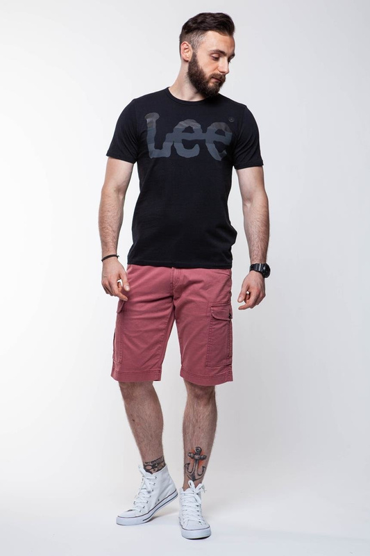 LEE T SHIRT SEASONAL LOGO TEE BLACK L60PAI01 $