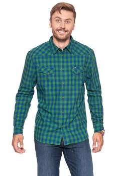 WRANGLER L/S HERITAGE WESTERN POSY GREEN W57795ENW