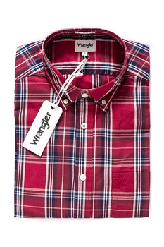 KOSZULA WRANGLER LS 1PKT BUTTON DOWN SCARLET RED W5883TPUU 112129657