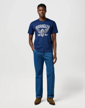 MESKA KOSZULKA WRANGLER AMERICANA TEE NAVY 112371477