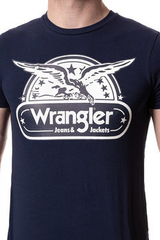 KOSZULKA WRANGLER SS EAGLE TEE NAVY W7B74FK35 112131543