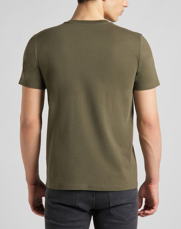 LEE CIRCLE TEE MĘSKI T-SHIRT OLIVE GREEN L64HFQNX 112140498