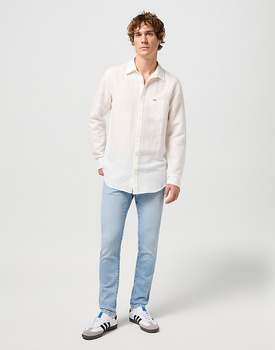 WRANGLER LS 1 PKT SHIRT MĘSKA KOSZULA W KRATĘ KRATA WORN WHITE 112352281 W5MY016804