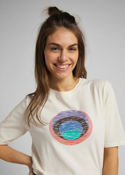 DAMSKI T-SHIRT LEE HALF SL GRAPHIC TEE BRIGHT WHITE L44JEPLJ 112109894