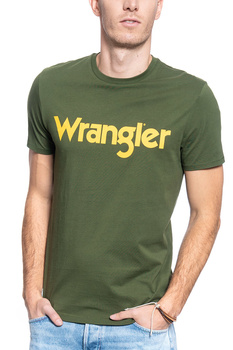 MĘSKI T-SHIRT WRANGLER LOGO TEE RIFLE GREEN W7M0D3G13 112131853