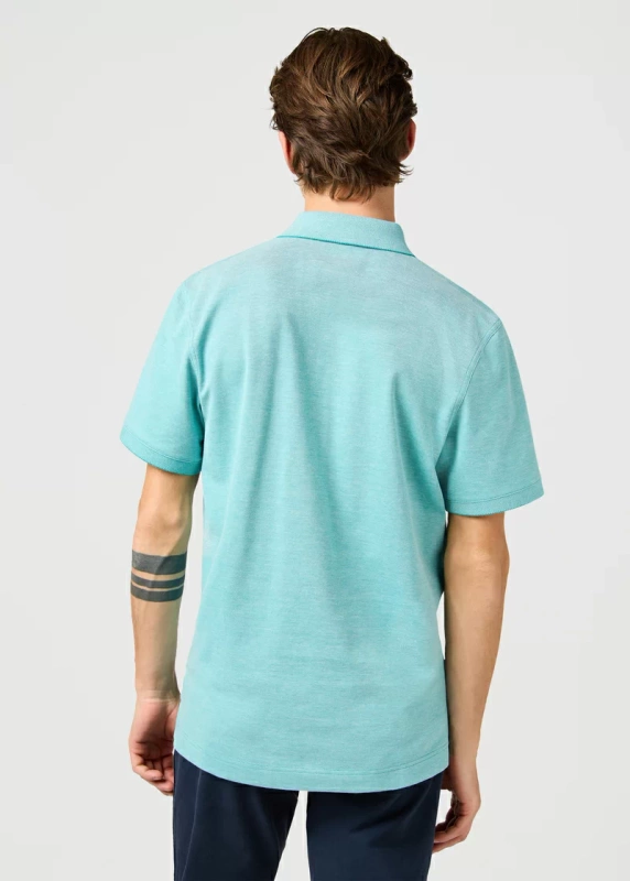 WRANGLER MĘSKA KOSZULKA WRANGLER REFINED POLO SHIRT TEAL 112362834