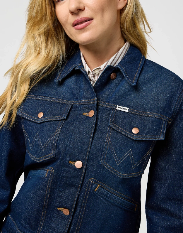 DAMSKA KURTKA JEANSOWA WRANGLER HERITAGE JACKET WHIRLPOOL 112373035