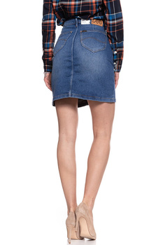 SPÓDNICA JEANSOWA LEE A LINE SKIRT BLUE DROP L38NROEM 112108295