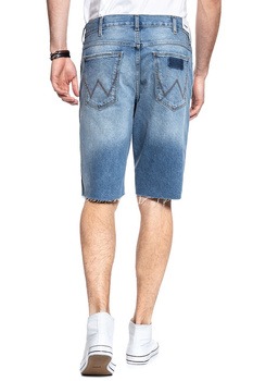 KRÓTKIE SPODENKI WRANGLER DENIM SHORT BLUE LAND W14CGW15W 112126590