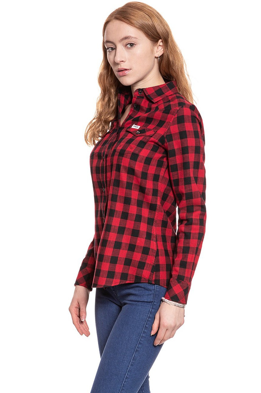 KOSZULA WRANGLER LS WESTERN SHIRT SCARLET RED W5240N6UU 112129356