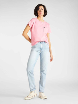 DAMSKI T-SHIRT LEE GARMENT DYED RELAXED FIT LA PINK L40RETNL 112108702