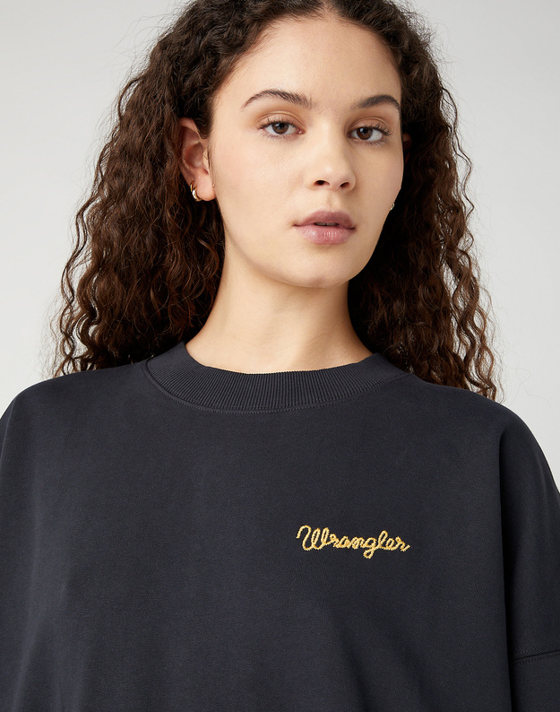 DAMSKA BLUZA WRANGLER RELAXED SWEATSHIRT FADED BLACK 112343708