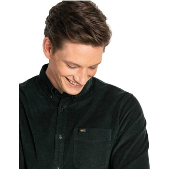 MĘSKA KOSZULA MATERIAŁOWA LEE BUTTON DOWN DK BOTTLE GREEN L880MRBB 112123259