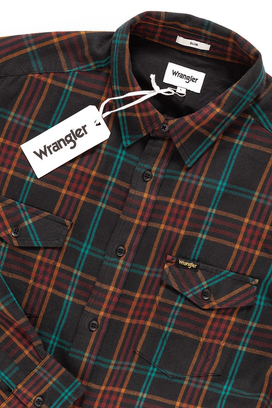 KOSZULA WRANGLER MODERN WESTERN BLACK W5A19TKV6 112129971
