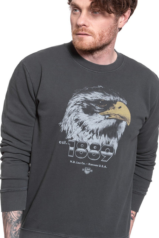 BLUZA LEE EAGLE SWS WASHED BLACK L81CSPON 112121682