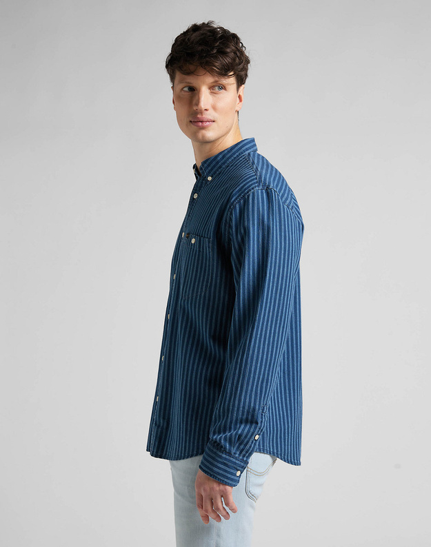 LEE RIVETED SHIRT MĘSKA KOSZULA INDIGO L66IOUDK 112145368