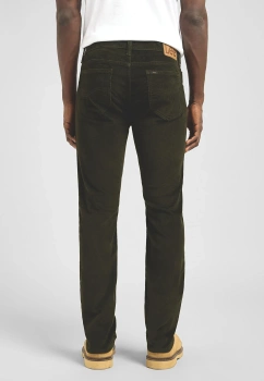 MESKIE SPODNIE SZTRUKSOWE LEE RIDER OLIVE NIGHT 112370641