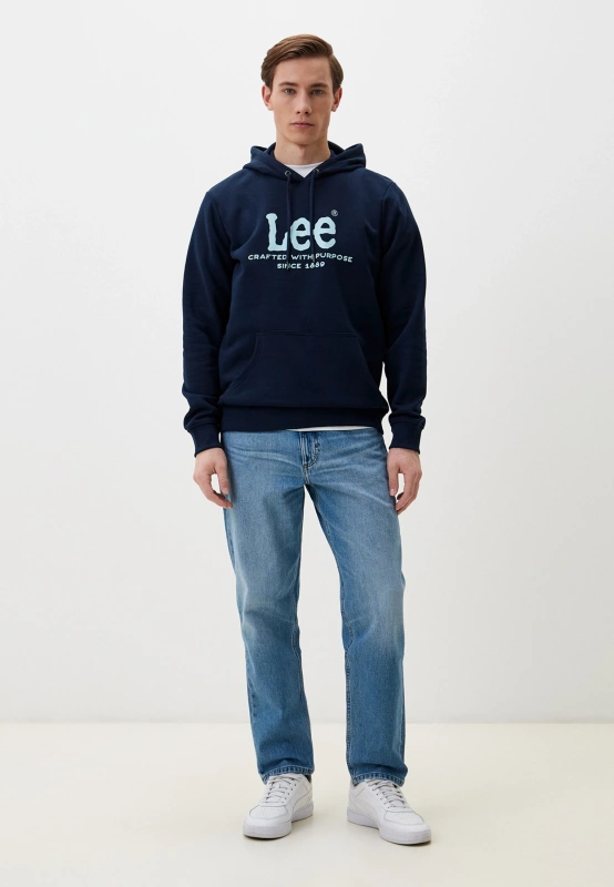 LEE MĘSKA BLUZA Z KAPTUREM LEE LOGO HOODIE EMPEROR NAVY 112358010