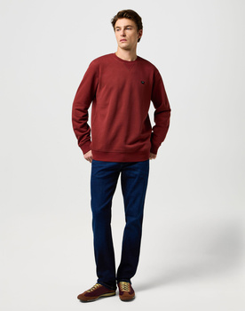 MESKA BLUZA WRANGLER SIGN OFF CREW FIRED BRICK 112371464