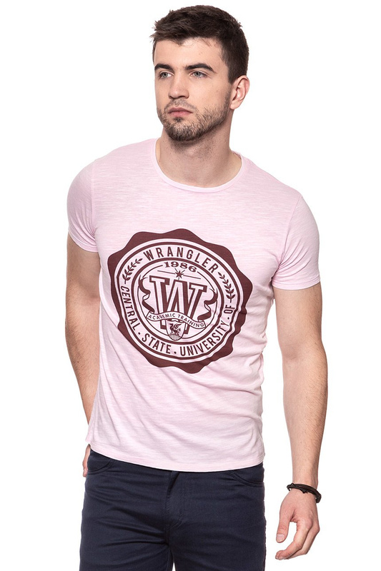 KOSZULKA WRANGLER OVERDYE TEE PEPPA PINK W7B36EBU6 112131461
