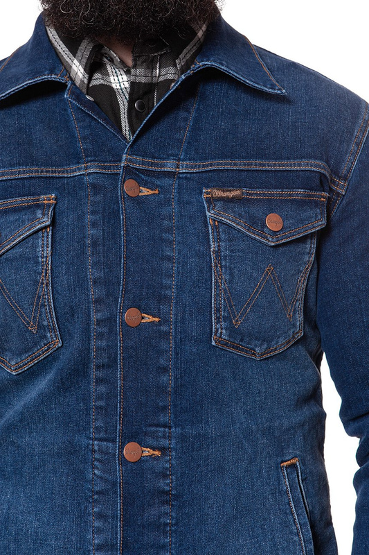 KURTKA JEANSOWA WRANGLER REGULAR JACKET SWING W443K3TK7 112128866