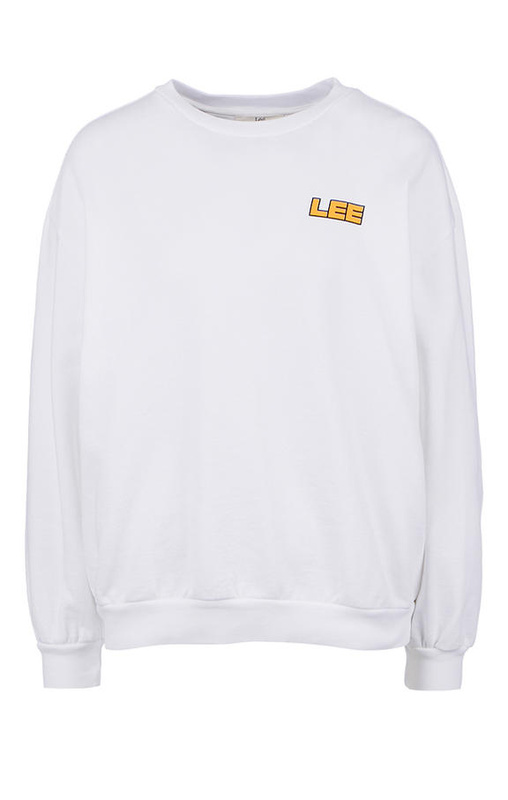 LEE SEASONAL SWS DAMSKA BLUZA NADRUK LOGO BRIGHT WHITE L53URXLJ 112112553